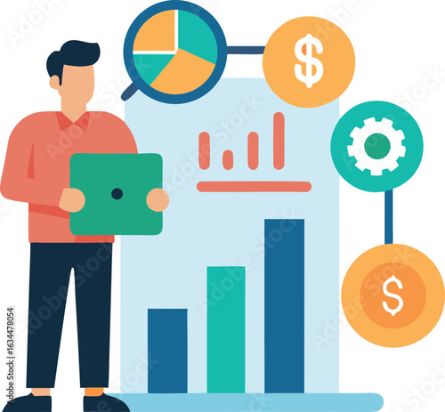 Marketing Professional Setting Budget With Dollar