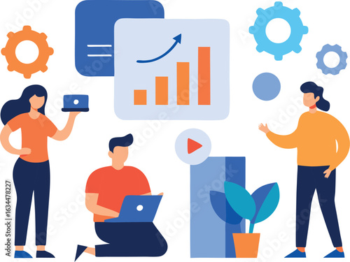 Marketing Team Reviewing User Engagement Insights