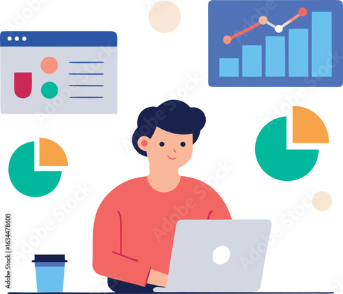 Person Analyzing Website Analytics On Laptop