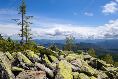 Yavirnyk-Gorgan mountain peak in Carpathian mountains in Ukraine