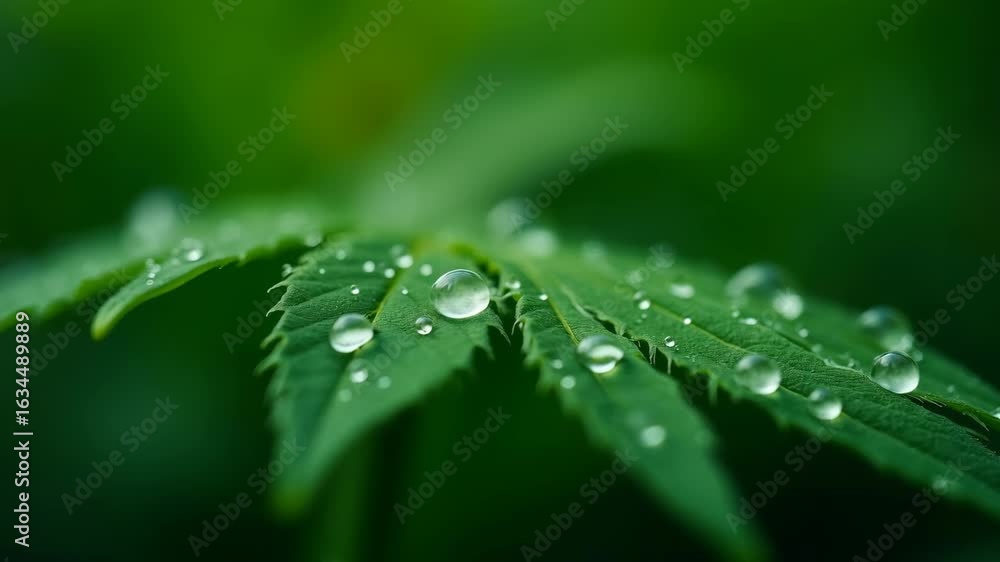 Dewdrops on Green Leaves Nature Photography Macro Shot, 4k video footage
Dewdrops on Green Leaves Nature Photography Macro Shot, 4k video footage