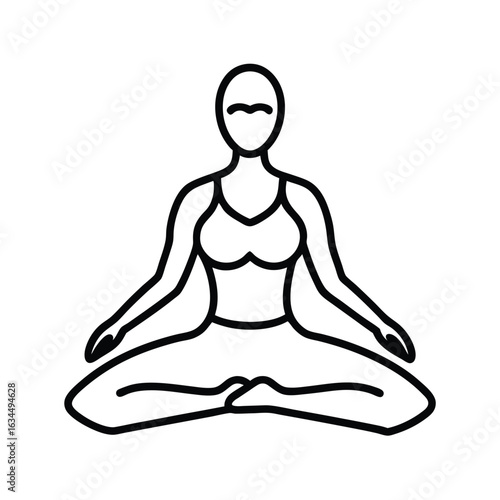 silhouette of yoga woman