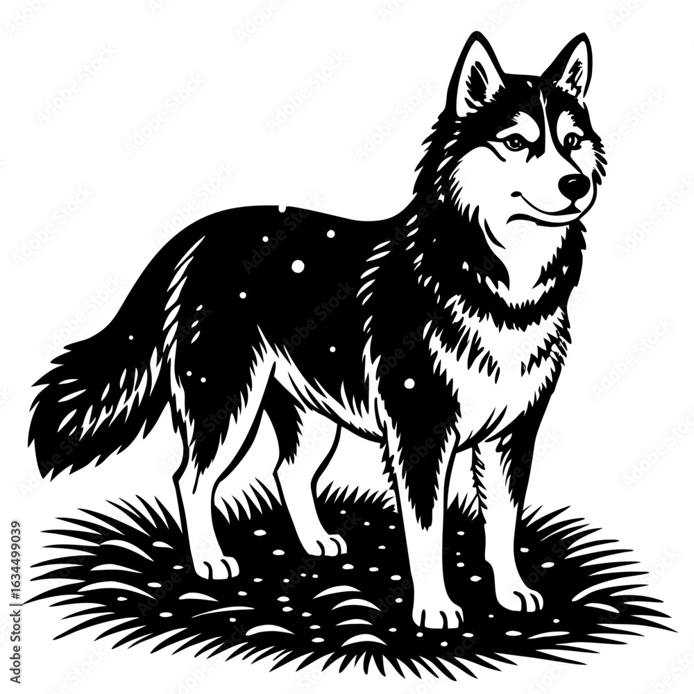 Fototapeta premium vector illustration of a wolf