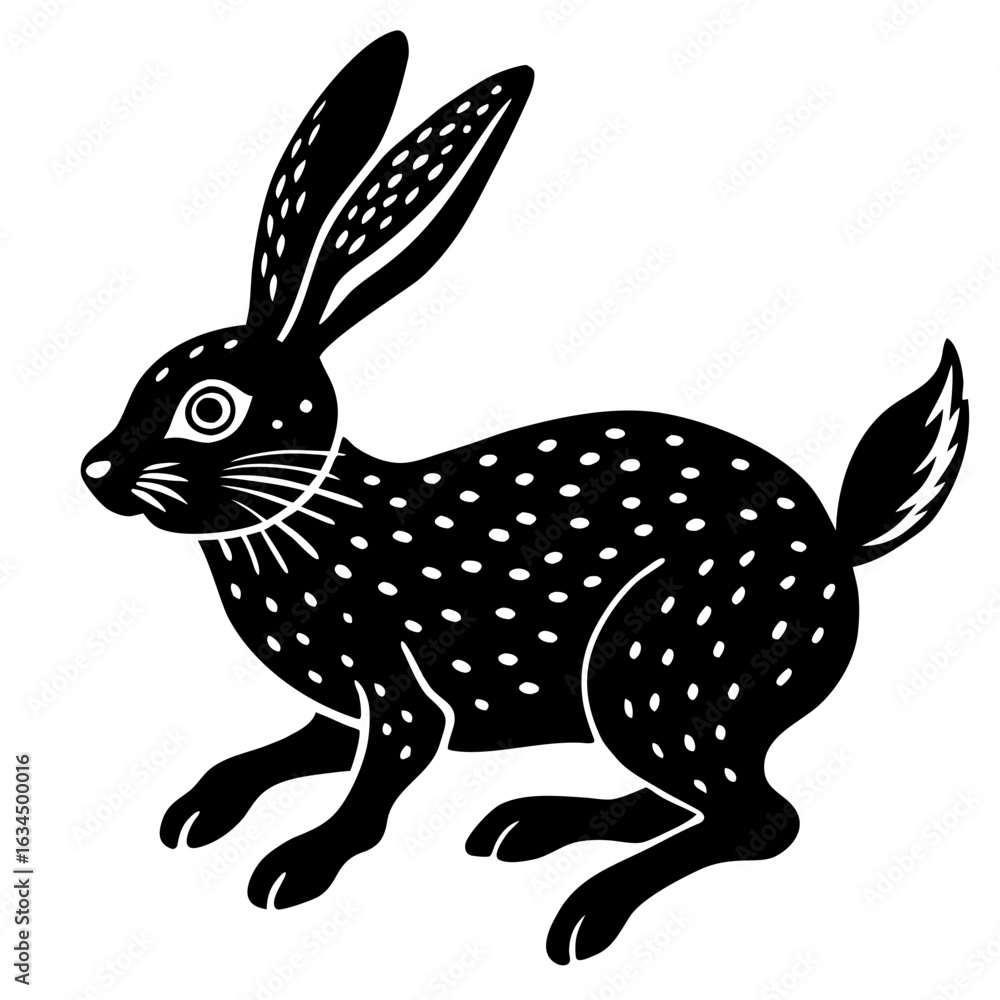 Obraz premium vector illustration of a cartoon rabbit