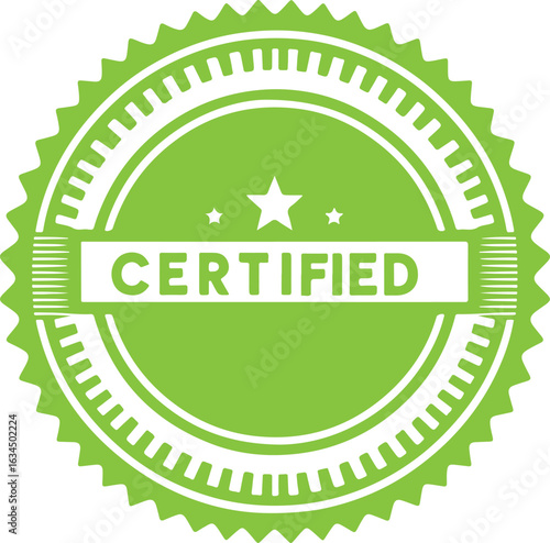 certified vector icon isolated background