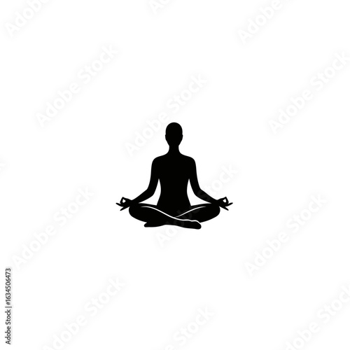 Serene Yoga Pose in Solid Dark Grey