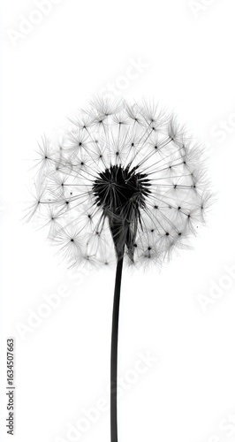 Wallpaper Mural Close-up grayscale dandelion seed head Torontodigital.ca