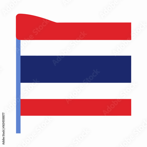 Free Download Flag of Thailand. Thailand flag icon. - GFXLoad