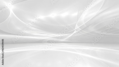 Abstract white background with soft waves and light reflections for design projects and versatile applications