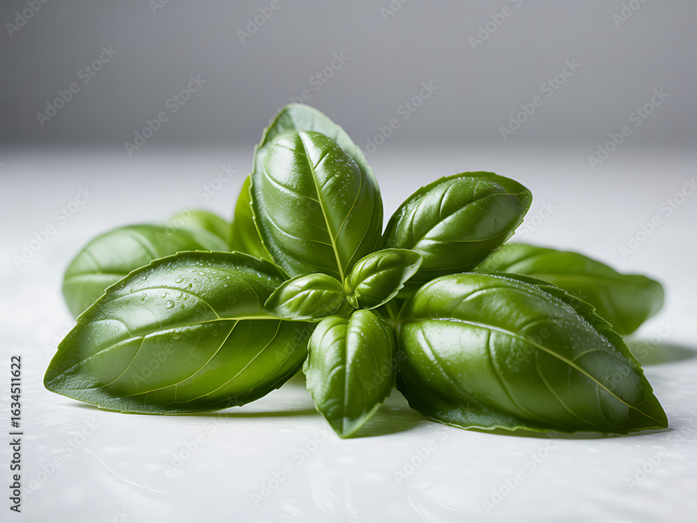 Fototapeta premium fresh basil leaves