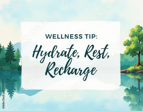 Wellness Tip Hydrate Rest Recharge in Serene Nature