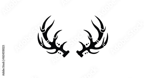 Minimalist Vector Illustration of Clawed Animal Paws in Black on White in Modern Style