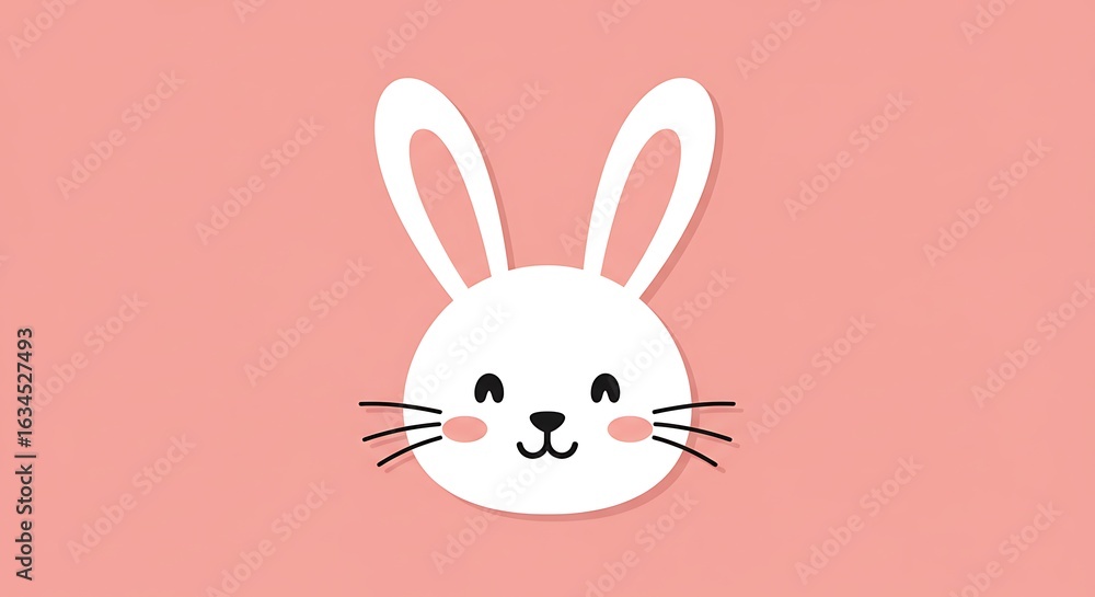 Obraz premium easter bunny with pink background
