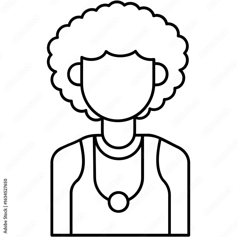 Obraz premium Afro Icon