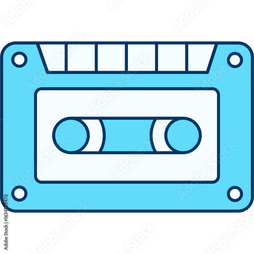 Cassette Tape Icon Illustration