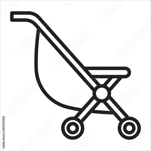 Stroller icon outline vector
