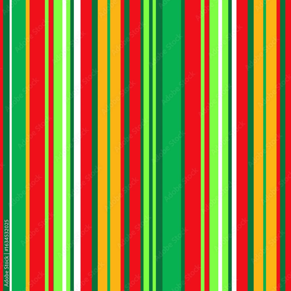 Fototapeta premium Christmas 70s Stripe Seamless Repeat