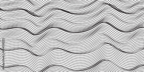 An abstract seamless brown and gray wave pattern creates a textured background illustration for fabric or wallpaper design