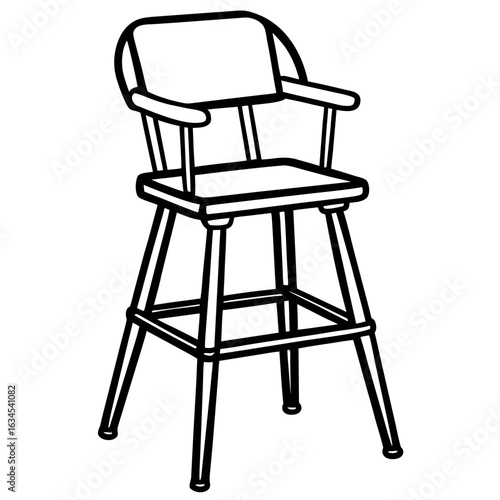 black and white chair
