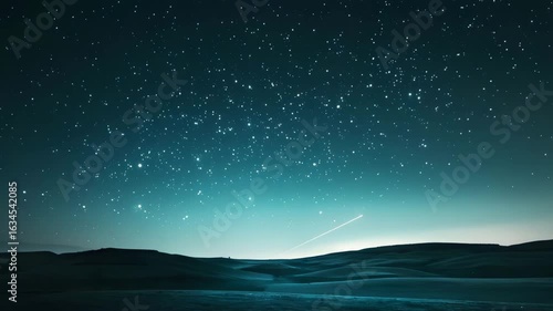 Wallpaper Mural 青緑の地平線と流れ星 Torontodigital.ca