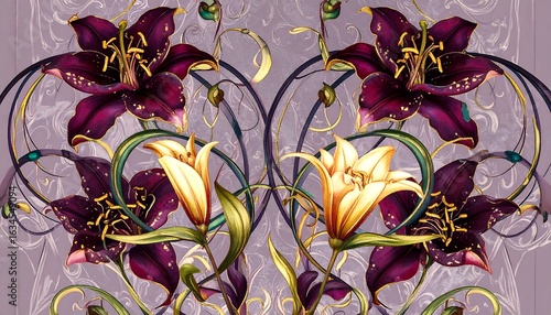 Floral Art Nouveau Design