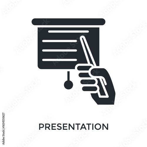 Presentation Icon Glyph Style. Vector Illustration For Graphic Design