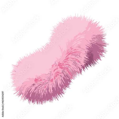 Microbe Creature With Fluffy Pink Texture