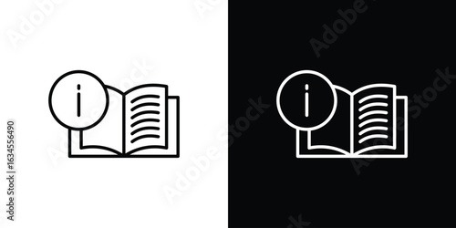 guide book icon art Illustrations. premium line icons