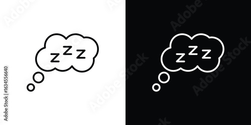 Zzz icon art Illustrations. premium line icons