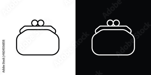 Woman purse icon art Illustrations. premium line icons