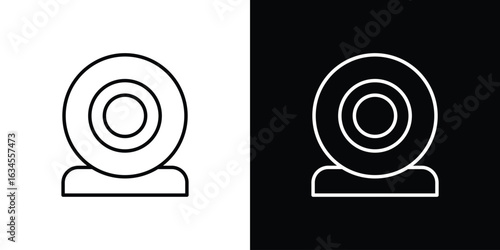 Web camera icon art Illustrations. premium line icons