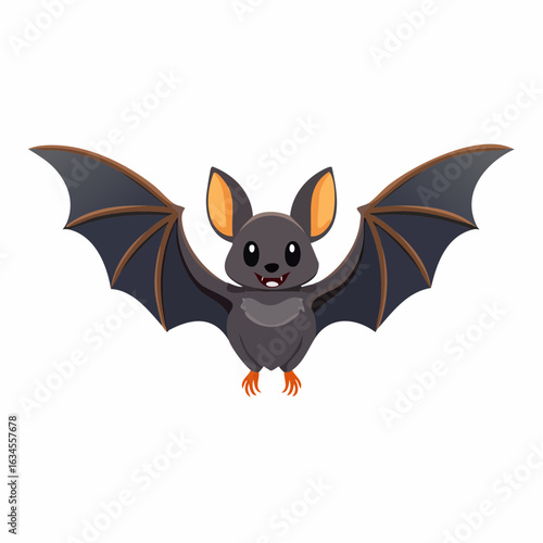  Fledermaus mit geöffneten Flügeln