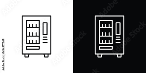 Vending machine icon art Illustrations. premium line icons
