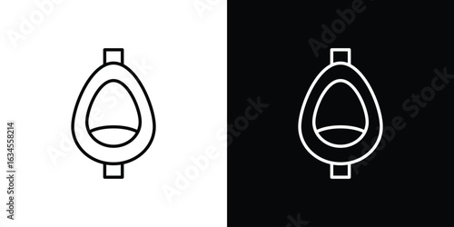 Urinal icon art Illustrations. premium line icons