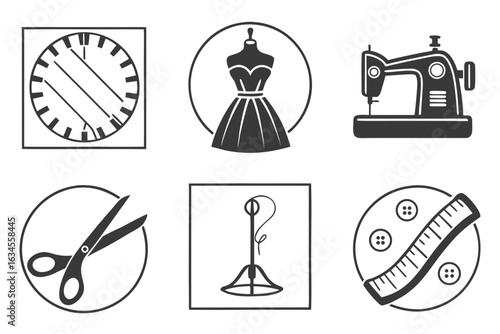 Sewing and Tailoring Icons Collection.