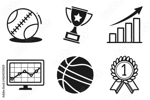 Sports and Success Icons Collection.