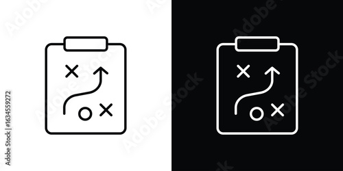 Tactics icon art Illustrations. premium line icons