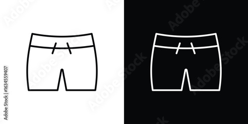Swim shorts icon art Illustrations. premium line icons