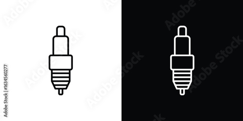 Spark plug icon art Illustrations. premium line icons