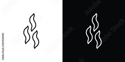 Smoke steam silhouette icon art Illustrations. premium line icons