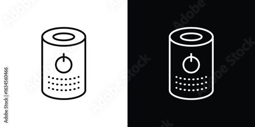 Smart speaker icon art Illustrations. premium line icons