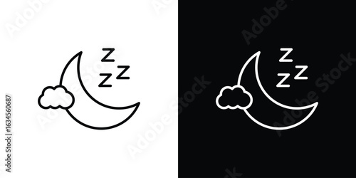 Sleep icon art Illustrations. premium line icons