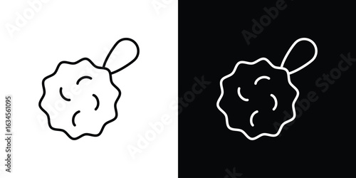 Shower sponge ball icon art Illustrations. premium line icons