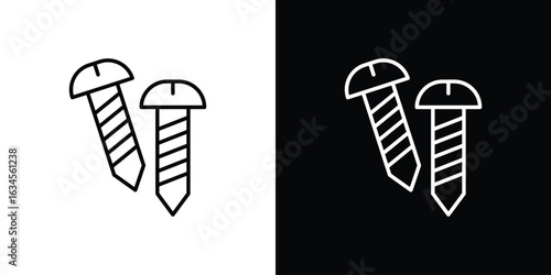 Screws icon art Illustrations. premium line icons