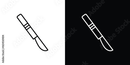 Scalpel icon art Illustrations. premium line icons
