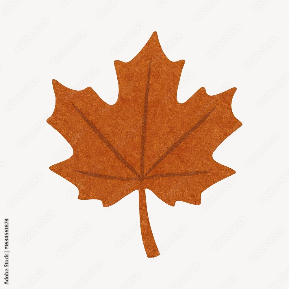 Fototapeta premium Autumn maple leaf illustration.