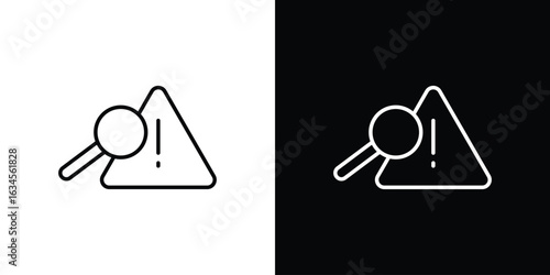 Risk analysis icon art Illustrations. premium line icons