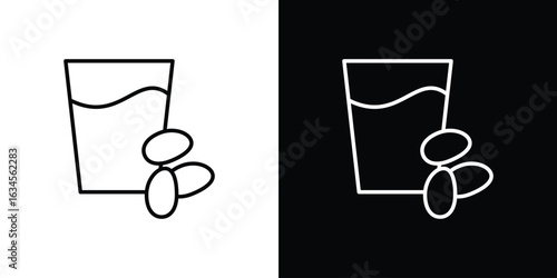 Ramadan iftar icon art Illustrations. premium line icons