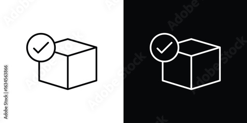 Order receive icon art Illustrations. premium line icons