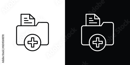 Medical history icon art Illustrations. premium line icons